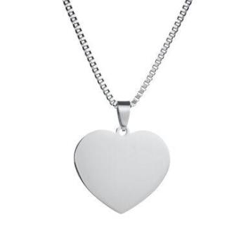 Heart Necklace Titanium - GL112