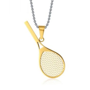 Tennis Racket Necklace Titanium - LK31