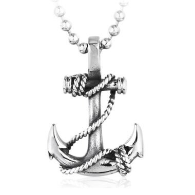 Anchor Necklace Titanium - LK32