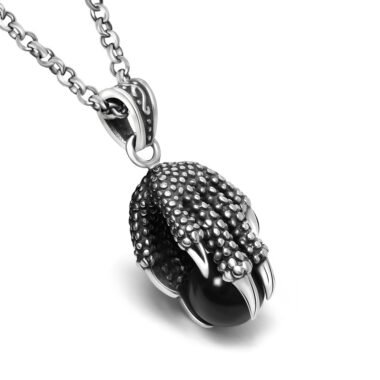 Eagle Claw Necklace Titanium - LK34