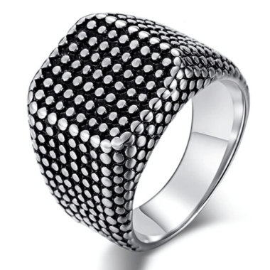 Titanium Square Punk Ring - RT146