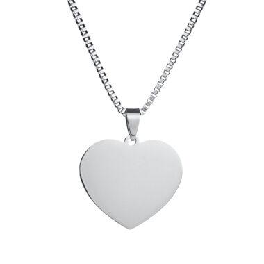 Heart Necklace Titanium - GL112