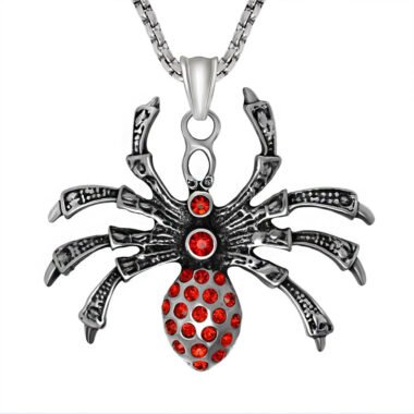 Big Spider Necklace Titanium - LK23