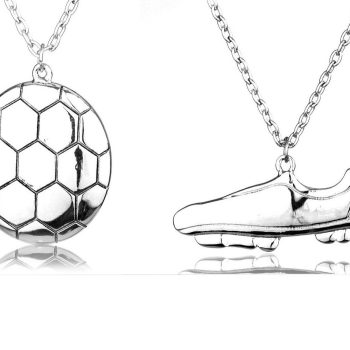 Football/Shoes Necklace Titanium - LK24