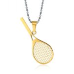 Tennis Racket Necklace Titanium - LK31