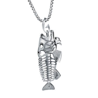Fish Necklace Titanium - LK62