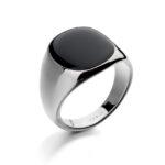 Ring Silver X Black Stone S-Steel - RT85
