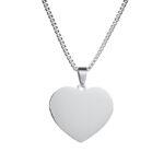 Heart Necklace Titanium - GL112