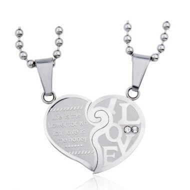 Necklace Heart Couples Titanium - CP4