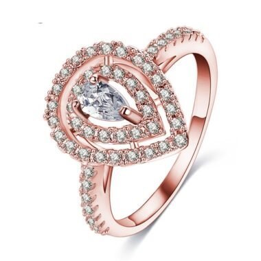 Titanium Ring Oval Zircon - RT165