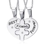 Necklace Heart Broken Best Friend Forever Titanium - CP2