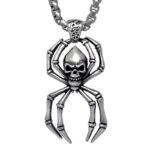 The Skull Spider Necklace Titanium - LK79