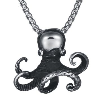 Octopus Necklace Titanium - LK82