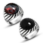 Modyle-New-Design-Stone-Ring-Vintage-Black-Red-Finger-Ring-Fashion-Noble-Luxury-Elegant-Charm-Stainlee