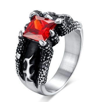 Ring Titanium Red Stone - RT18