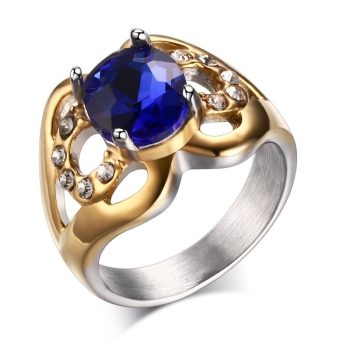 Ring Gold X Blue Stone - RT64