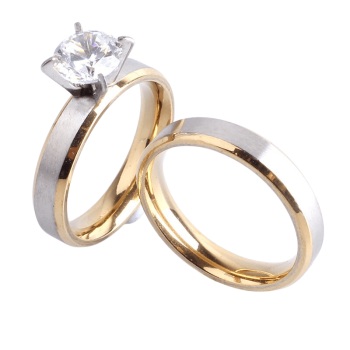 Twins Titanium Ring Dimond SXG - RT184