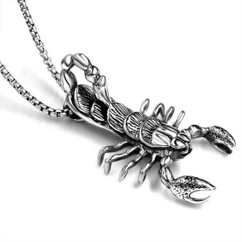 Scorpion Necklace Titanium - LK36