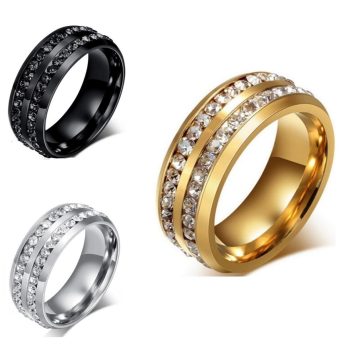 Ring With Crystal Titanium - RT38