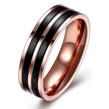 Ring Silver X Rose Gold Titanium - RT44