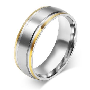 Ring Silver X Gold Titanium - RT62