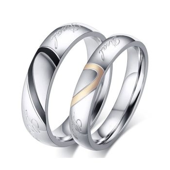 Heart Couple Rings Titanium - RT8