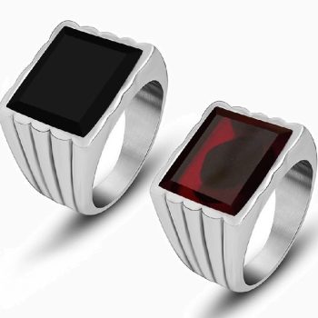 Titanium Ring Zircon Stone - RT68