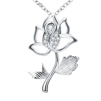 Zircon Flower Titanium Necklace – GL62